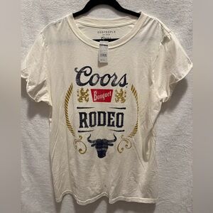 Recycled Karma White Coors Rodeo Graphic Tee